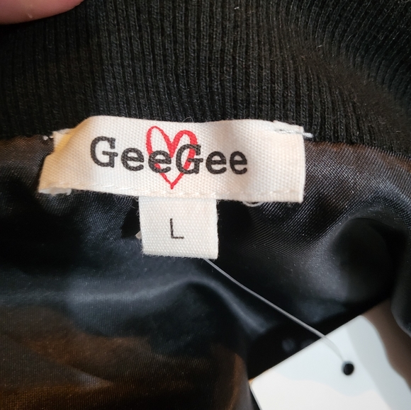GeeGee Sequin bomber jacket Size Large - Picture 4 of 5